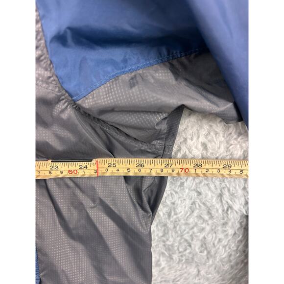 Columbia Men’s XL Waterproof Windbreaker Hooded Jacket Blue Gray Nylon - Picture 9 of 9